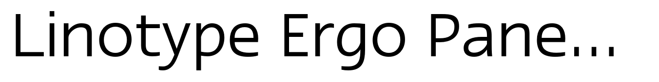 Linotype Ergo Paneuropean Regular